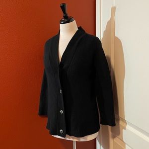 The Reset‎ R Label Women’s Black Wool Blend Button Up Cardigan Sweater